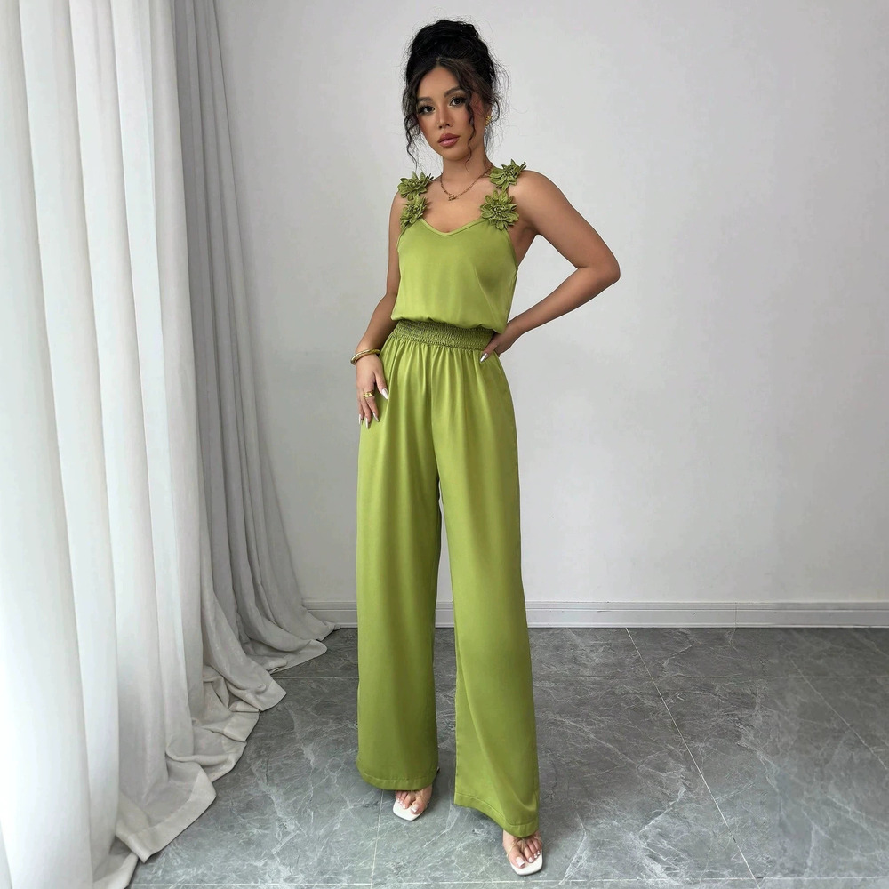 Zara New Smart Casual Jumpsuit Set Spaghetti Strap